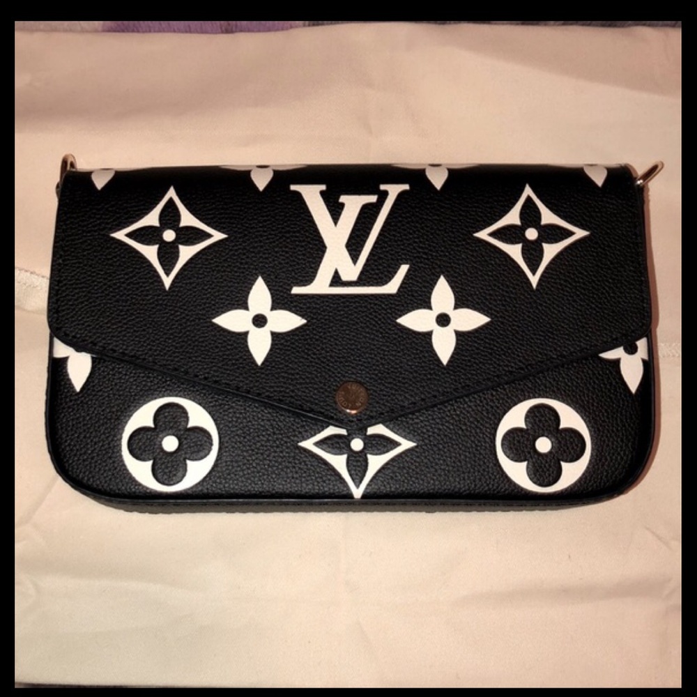 Dupe L V crossbody long chain fashion bag